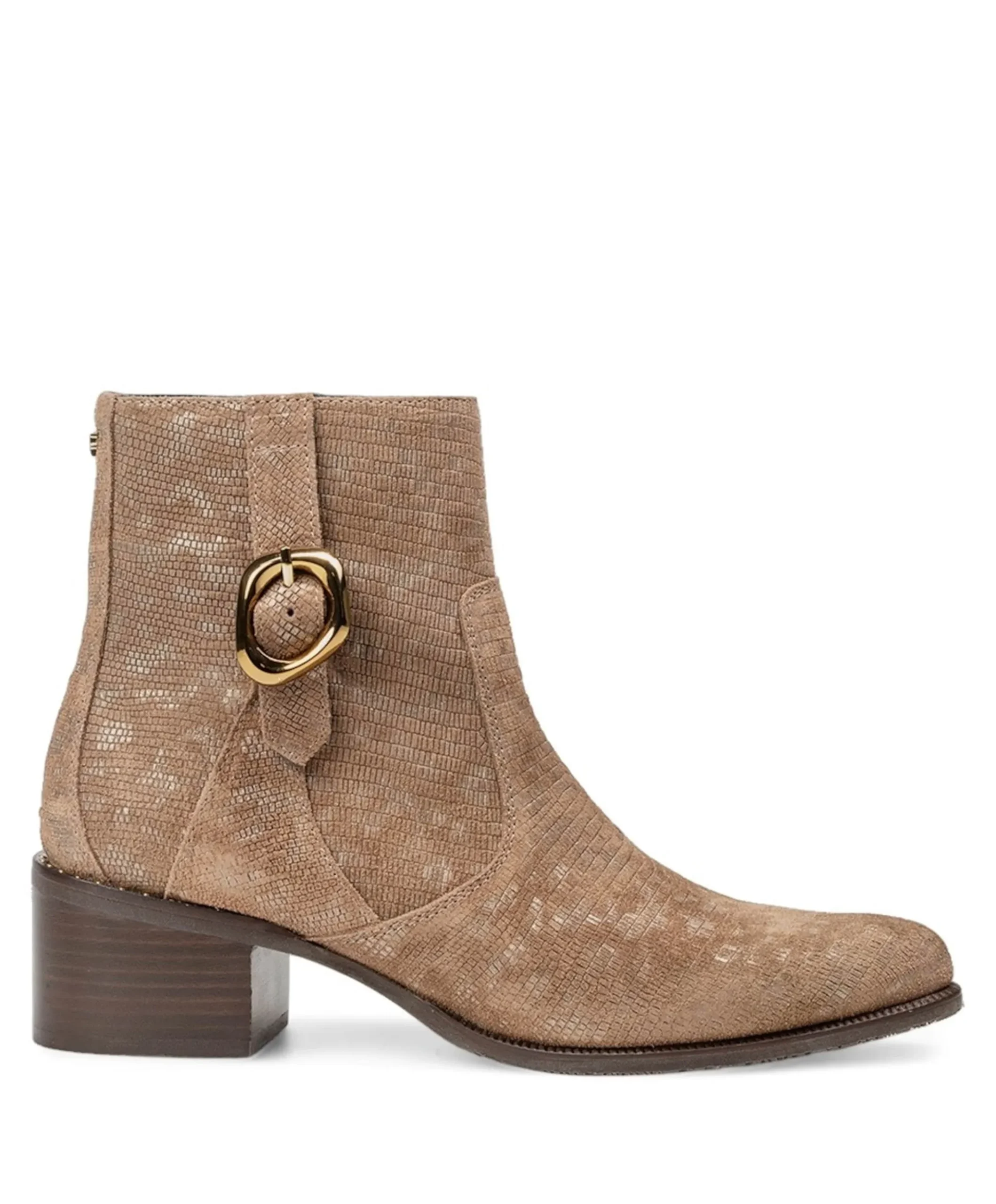 dames enkellaarzen beige