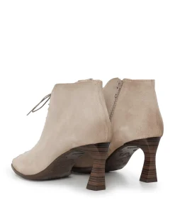 dames enkellaarzen beige