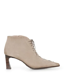 dames enkellaarzen beige