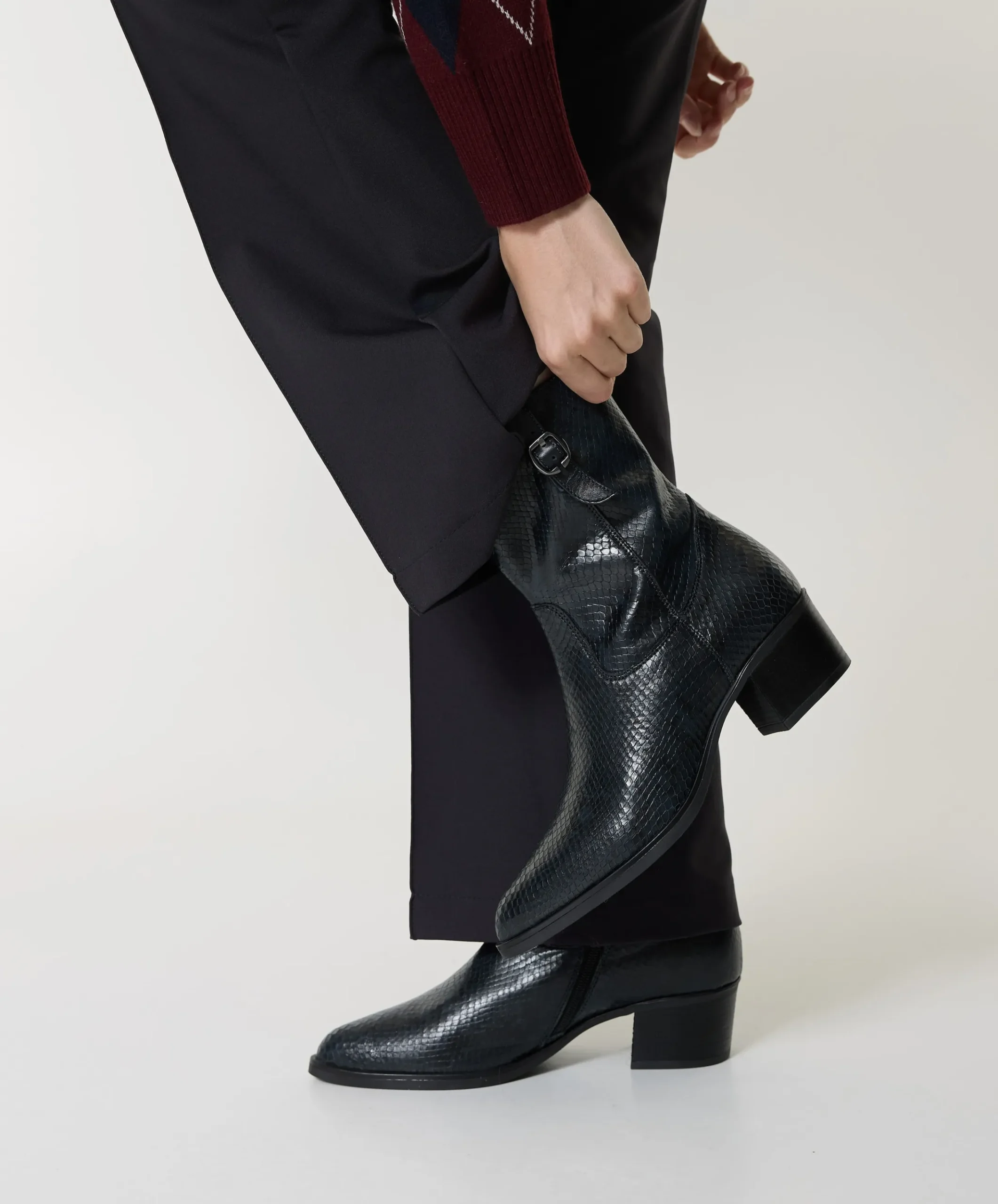 dames enkellaarzen blauw
