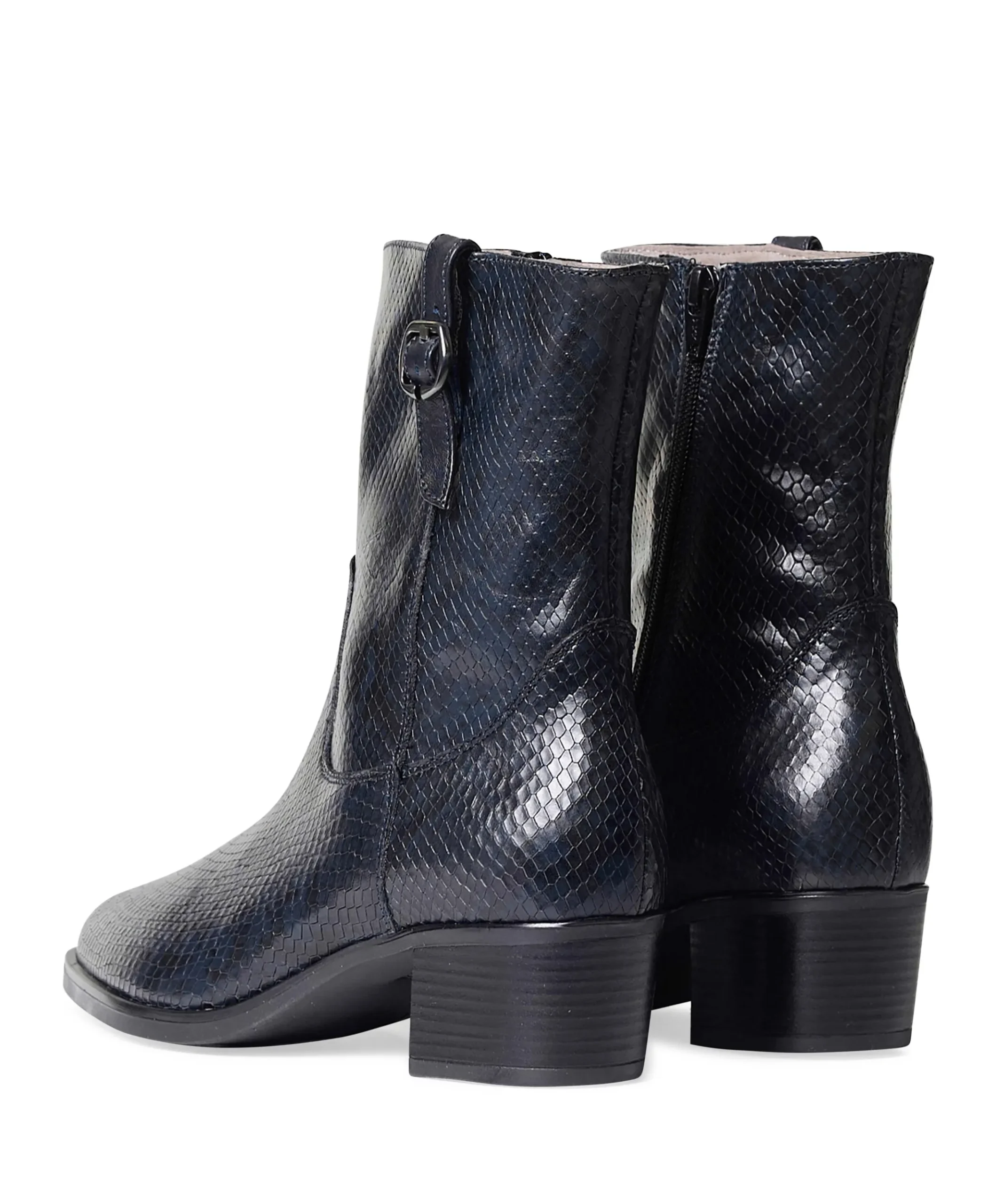 dames enkellaarzen blauw