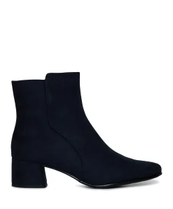 dames enkellaarzen blauw