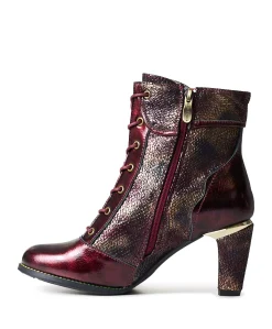 dames enkellaarzen bordeaux