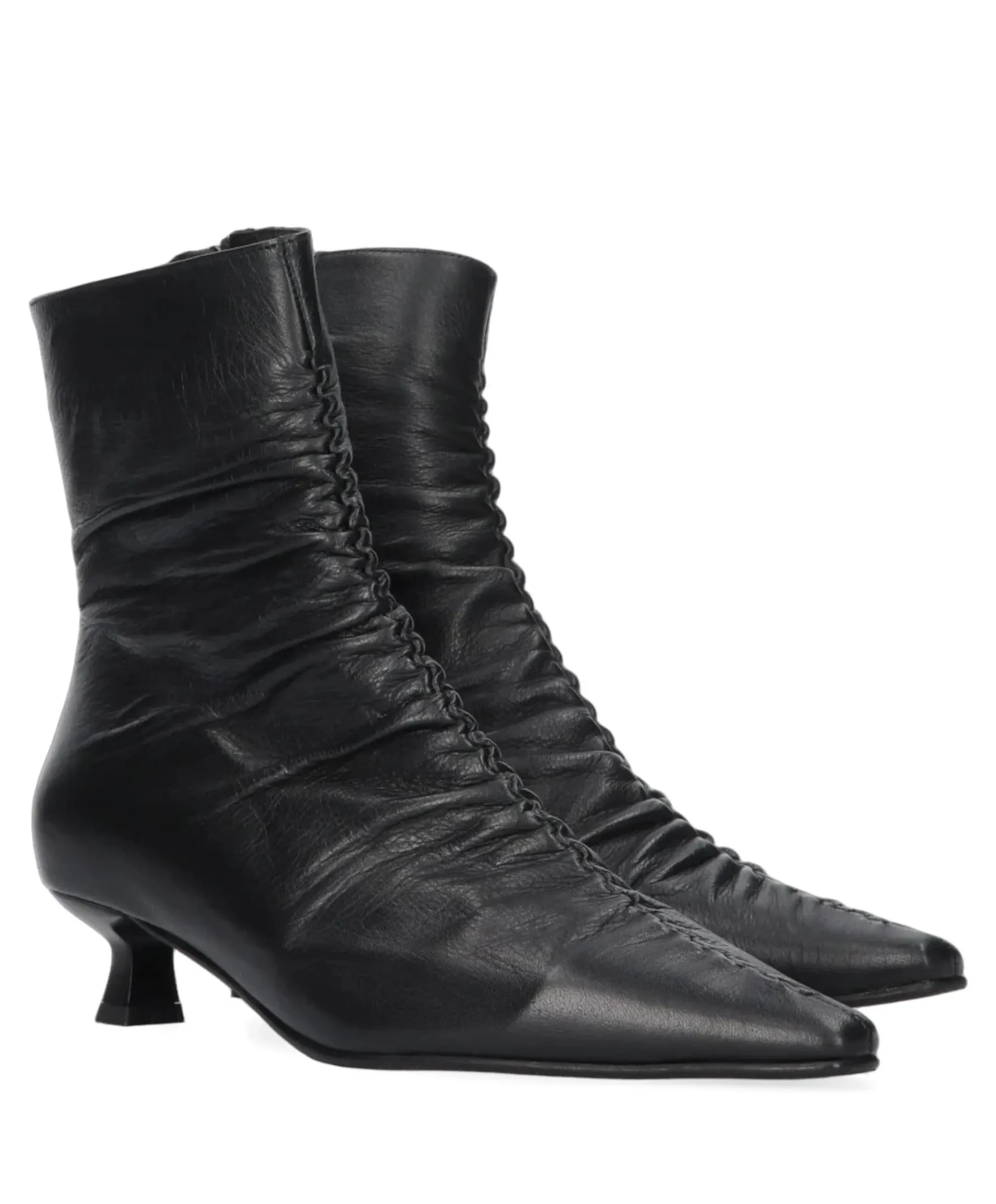 dames enkellaarzen zwart