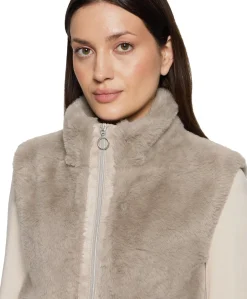 Dames gilet beige
