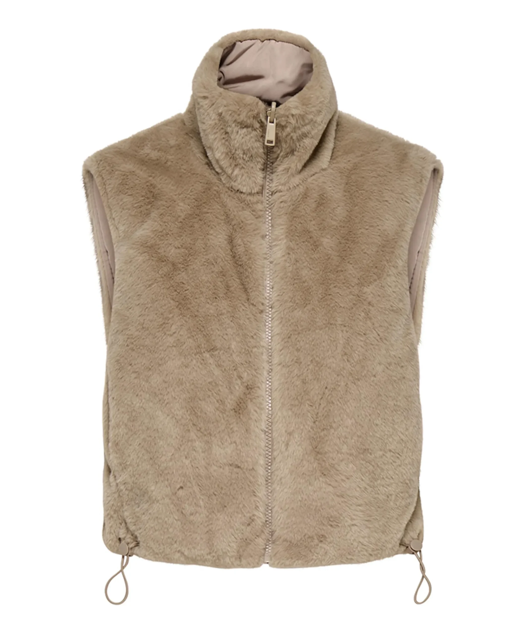 Dames gilet beige