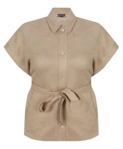 Dames gilet beige