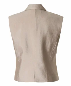 Dames gilet beige