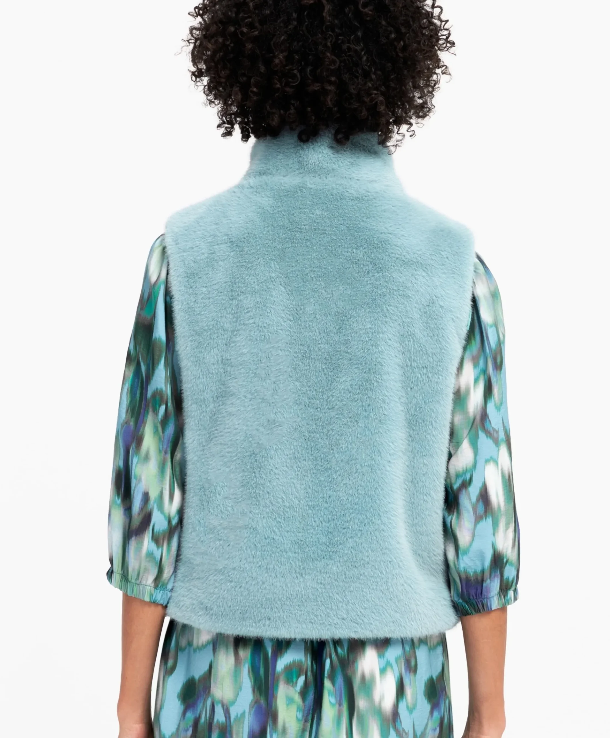Dames gilet blauw