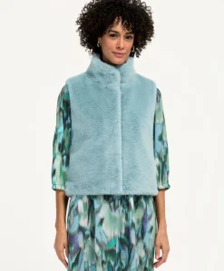 Dames gilet blauw