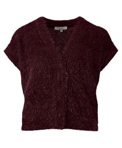 Dames gilet bordeaux
