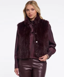 Dames gilet bordeaux
