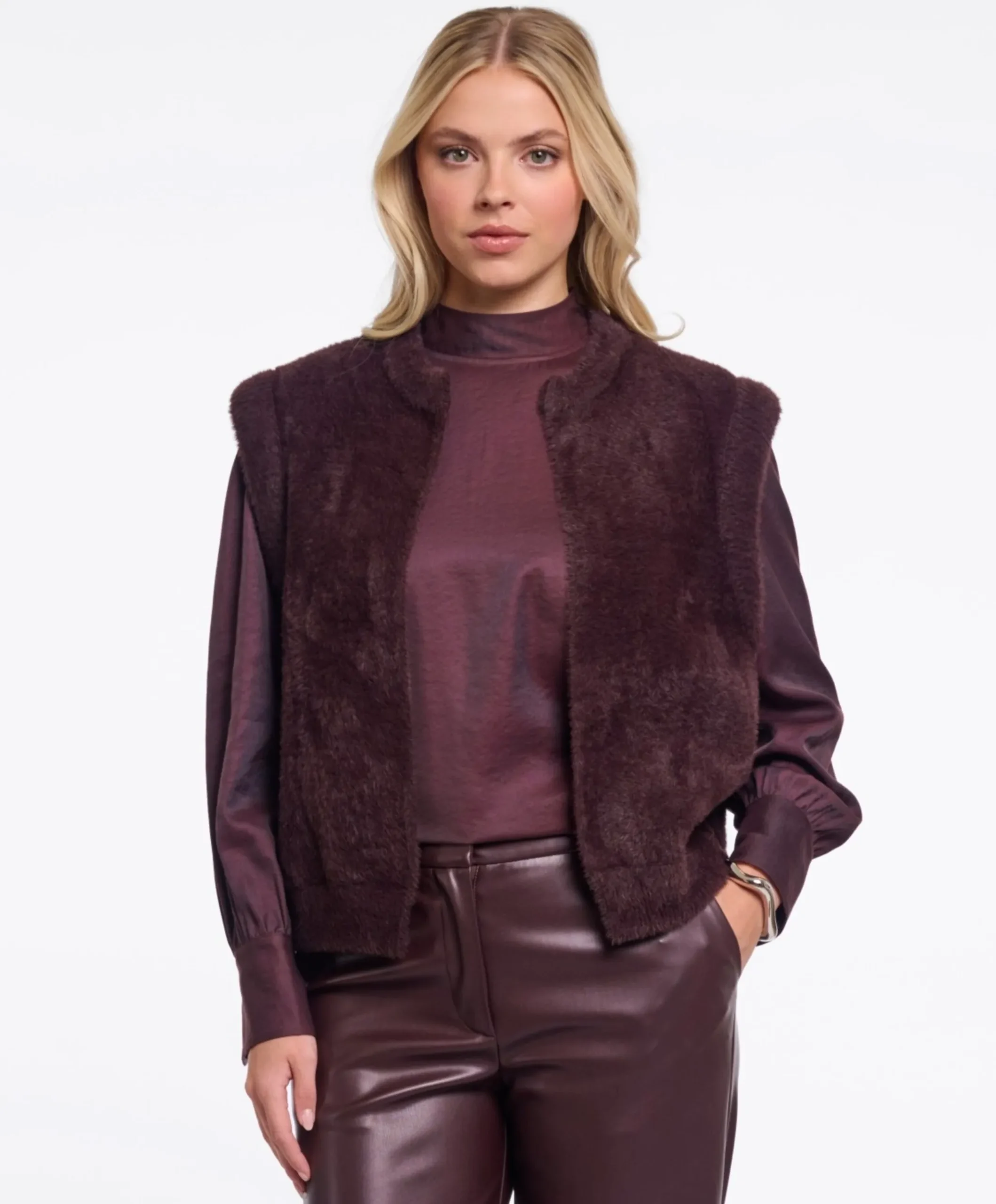 Dames gilet bordeaux