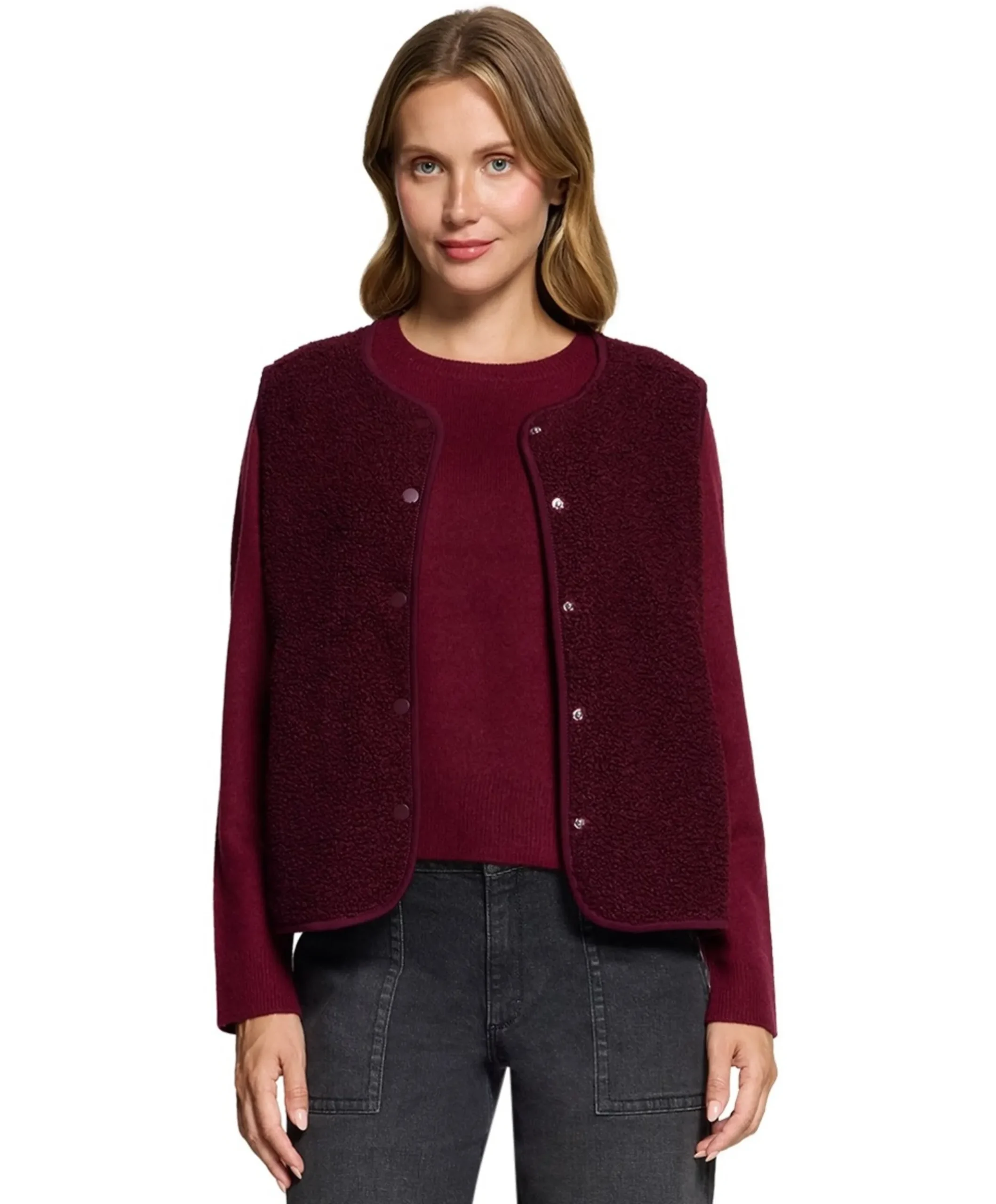 Dames gilet bordeaux