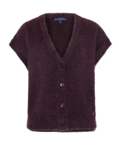 Dames gilet bordeaux