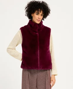 Dames gilet bordeaux
