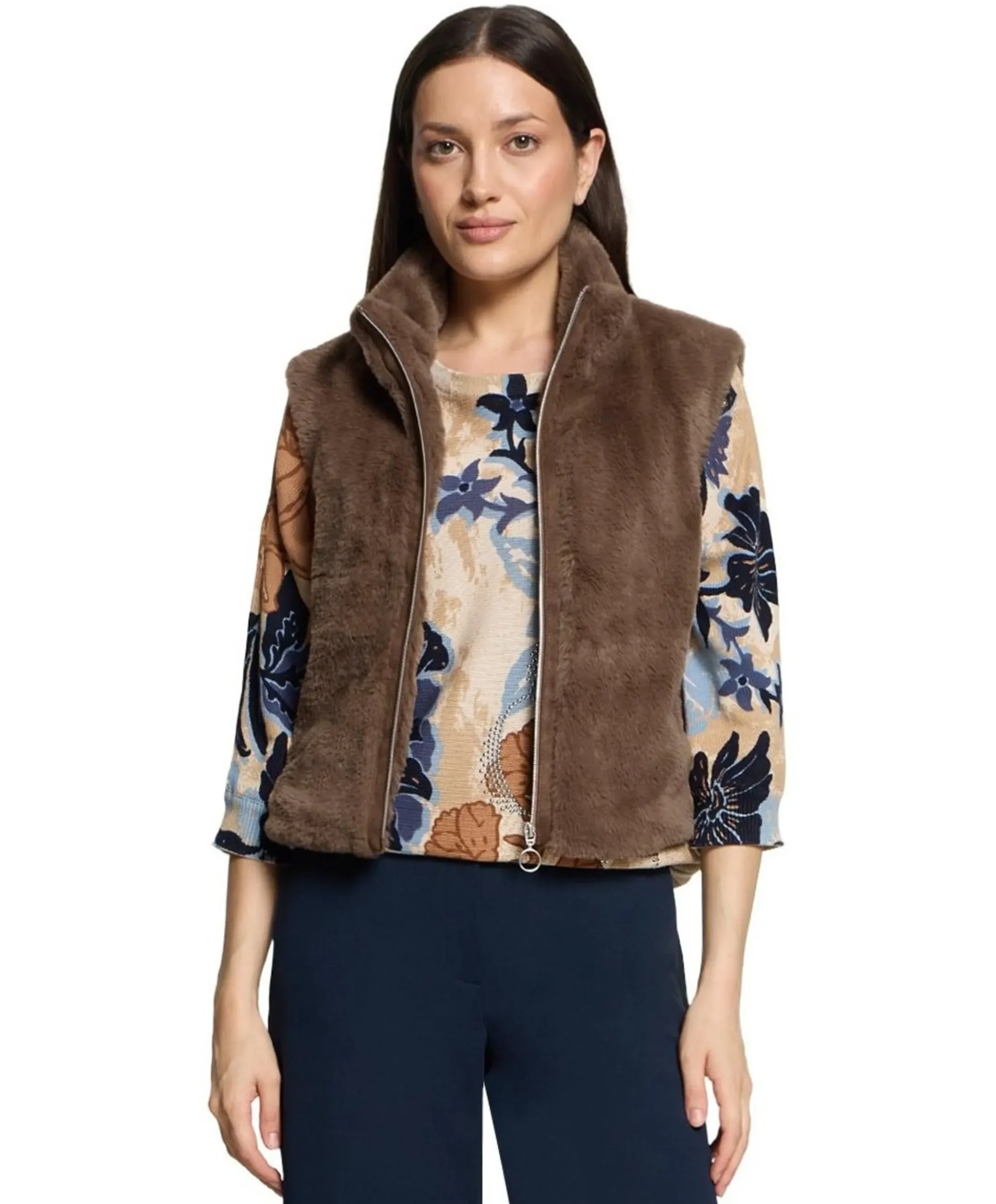 Dames gilet bruin
