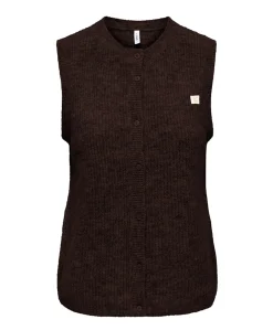 Dames gilet bruin