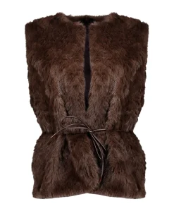 Dames gilet bruin
