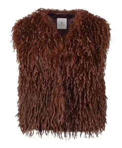 Dames gilet bruin