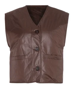 Dames gilet bruin