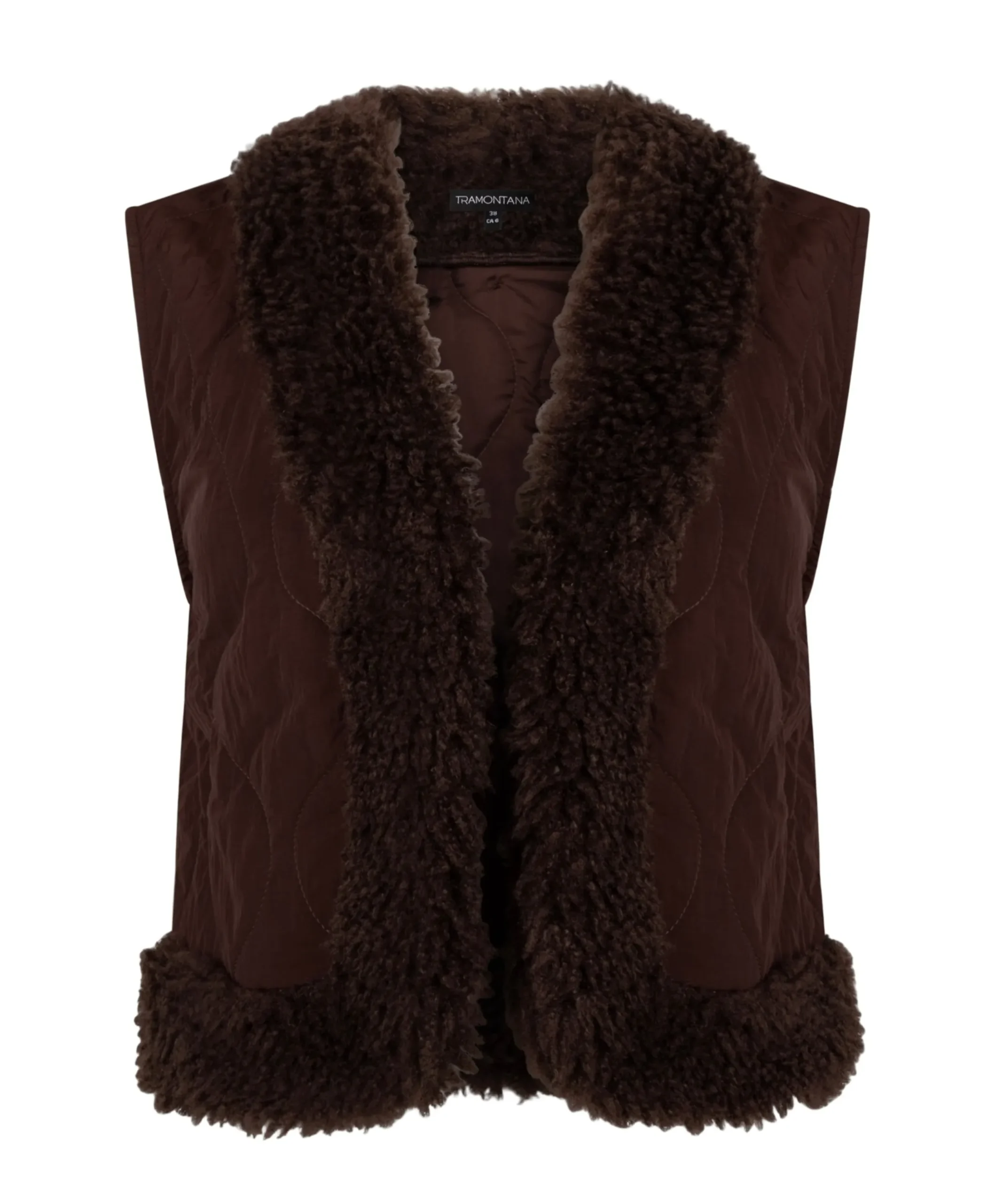 Dames gilet bruin