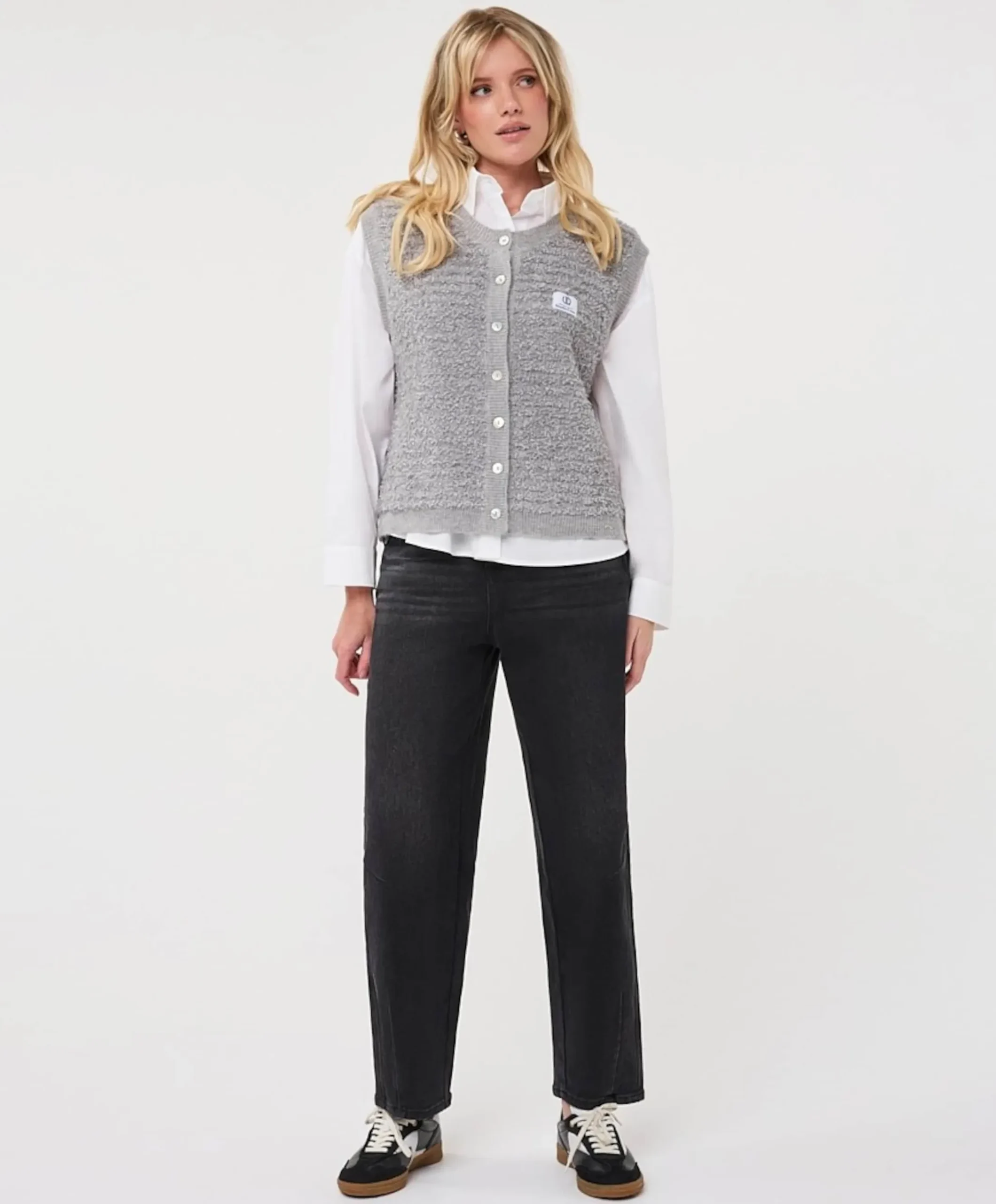 Dames gilet grijs