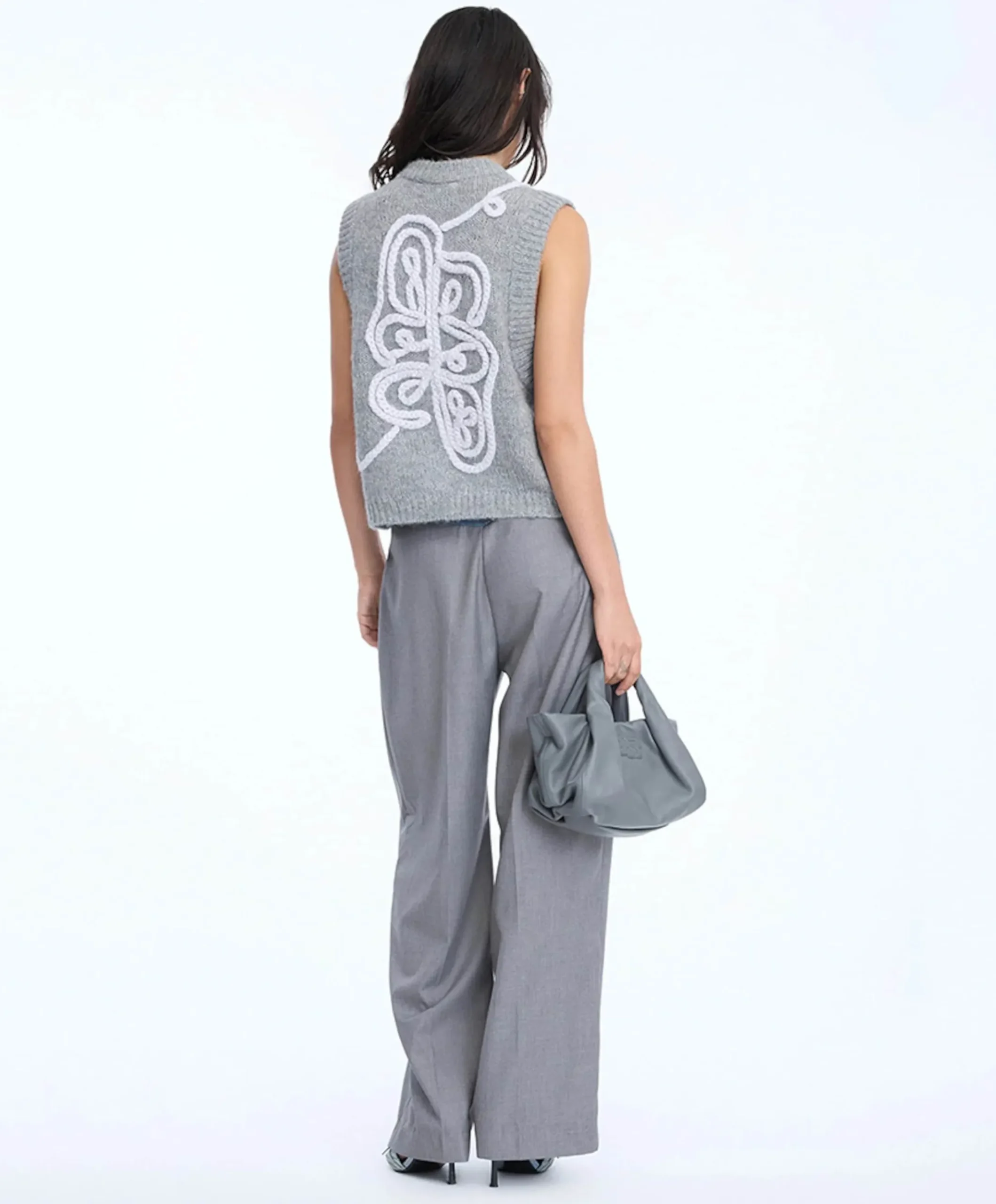 Dames gilet grijs