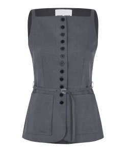 Dames gilet grijs