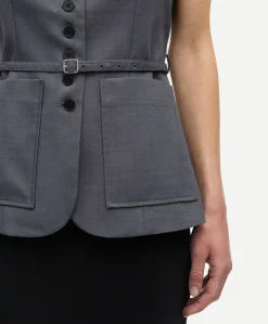 Dames gilet grijs
