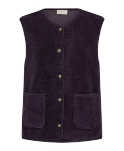Dames gilet paars