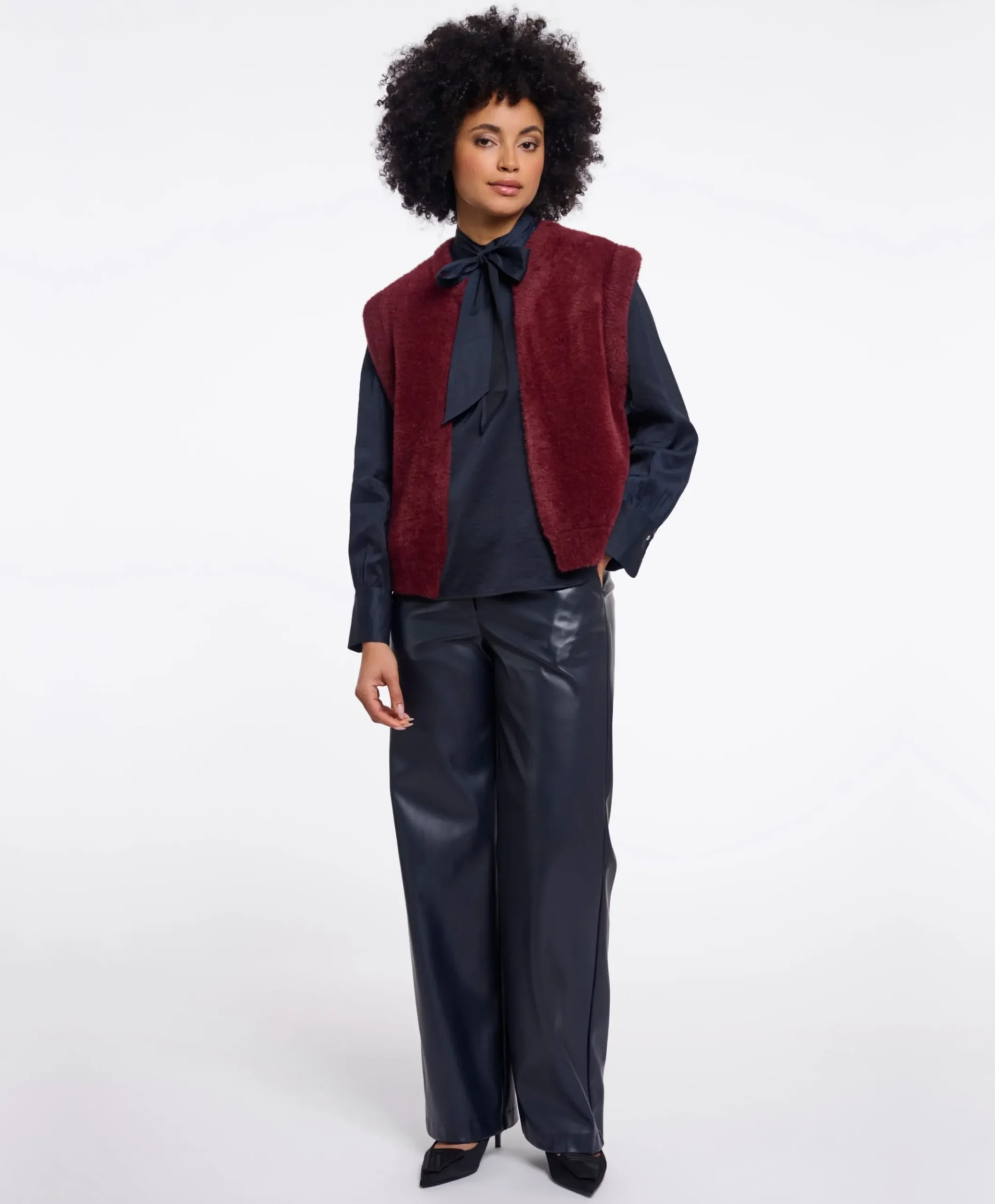 Dames gilet rood