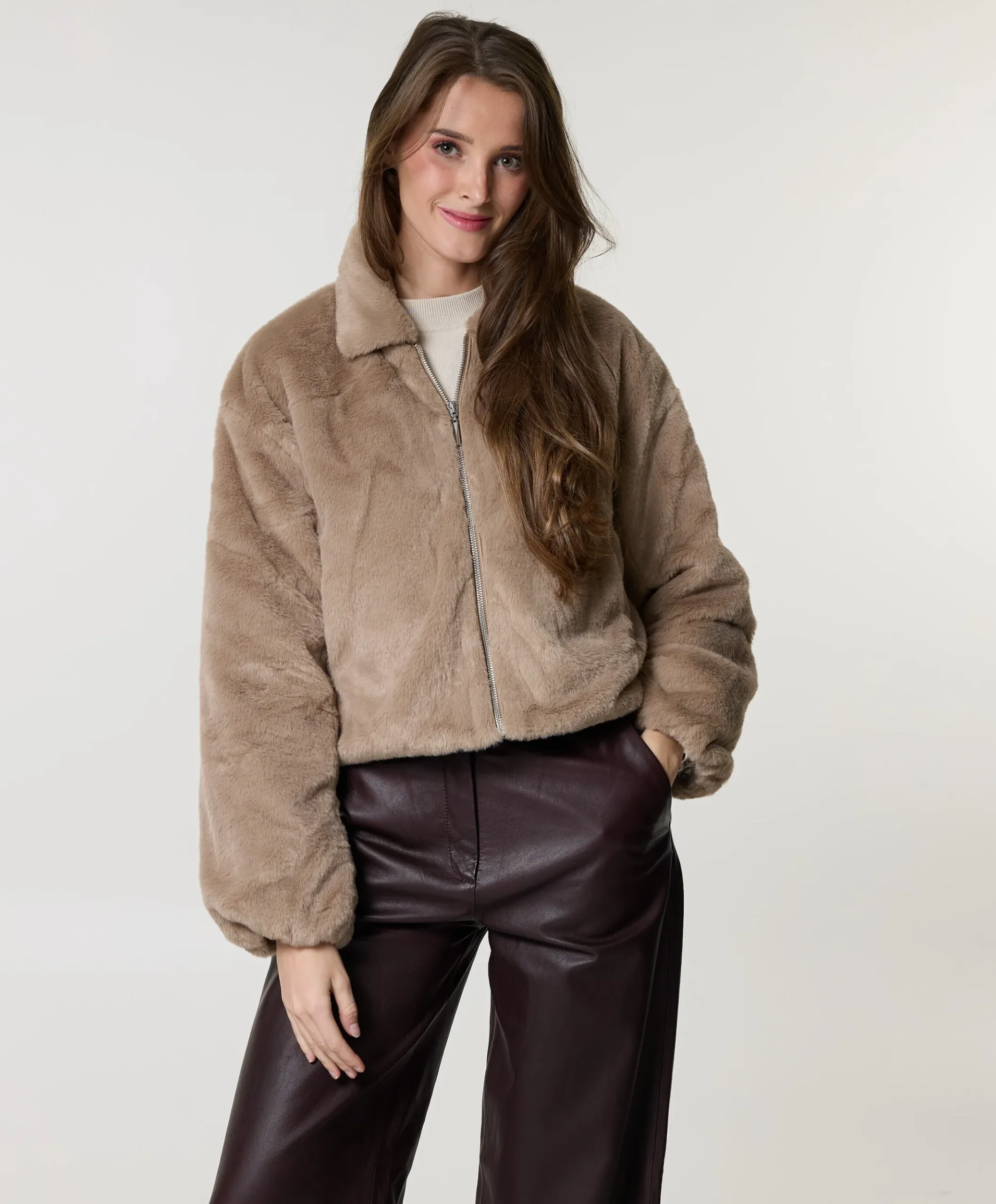 Dames jas beige
