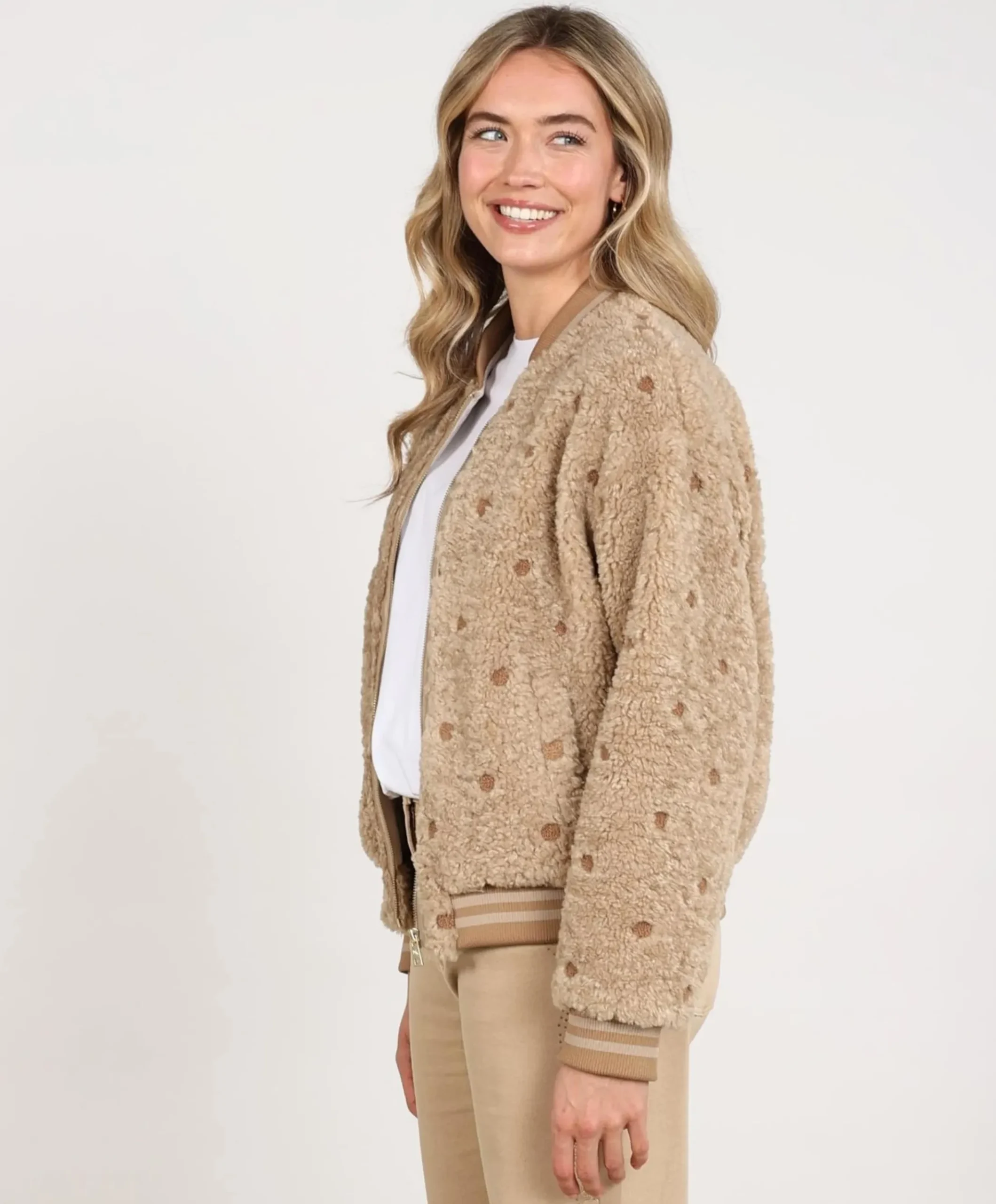 Dames jas beige