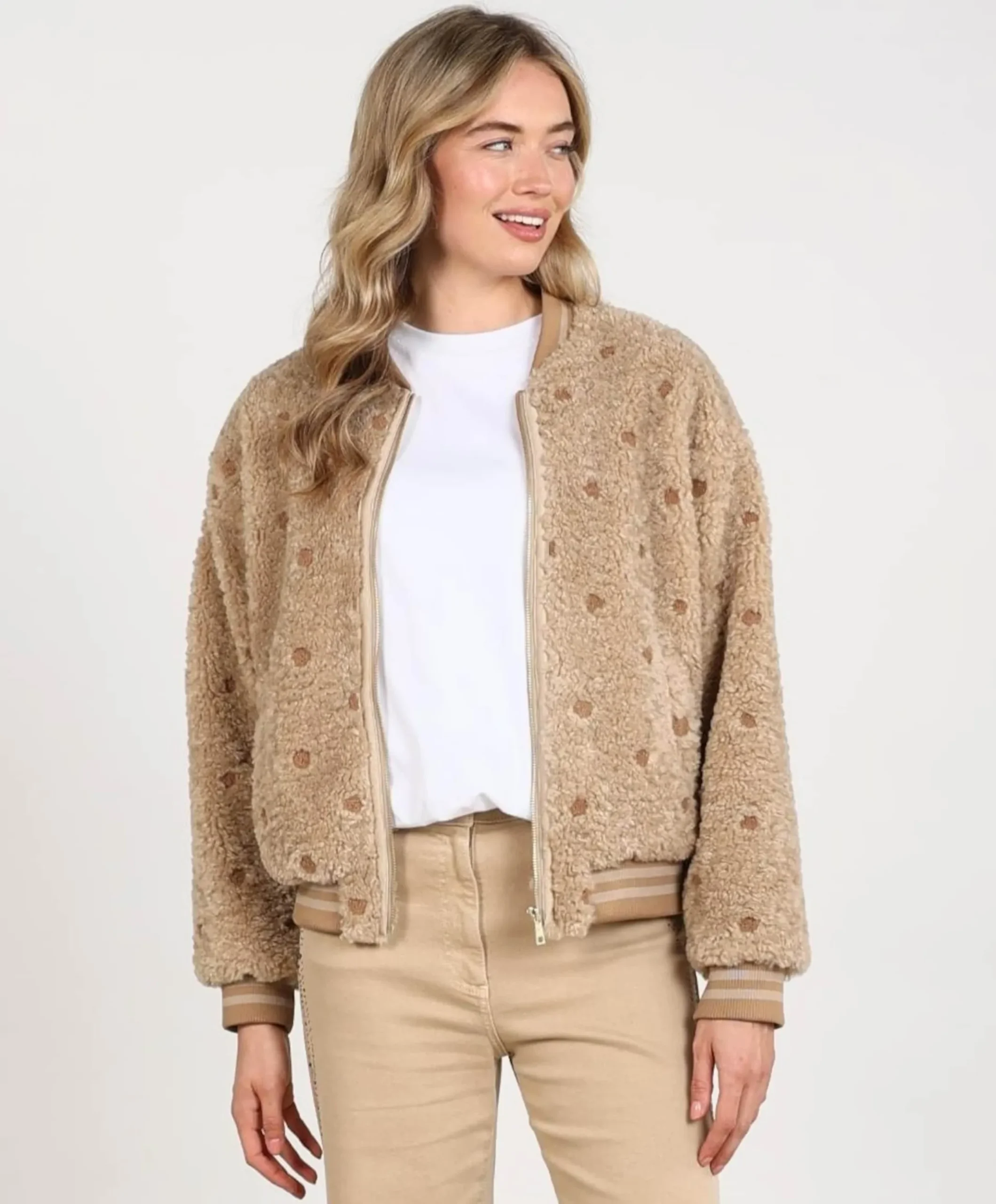 Dames jas beige