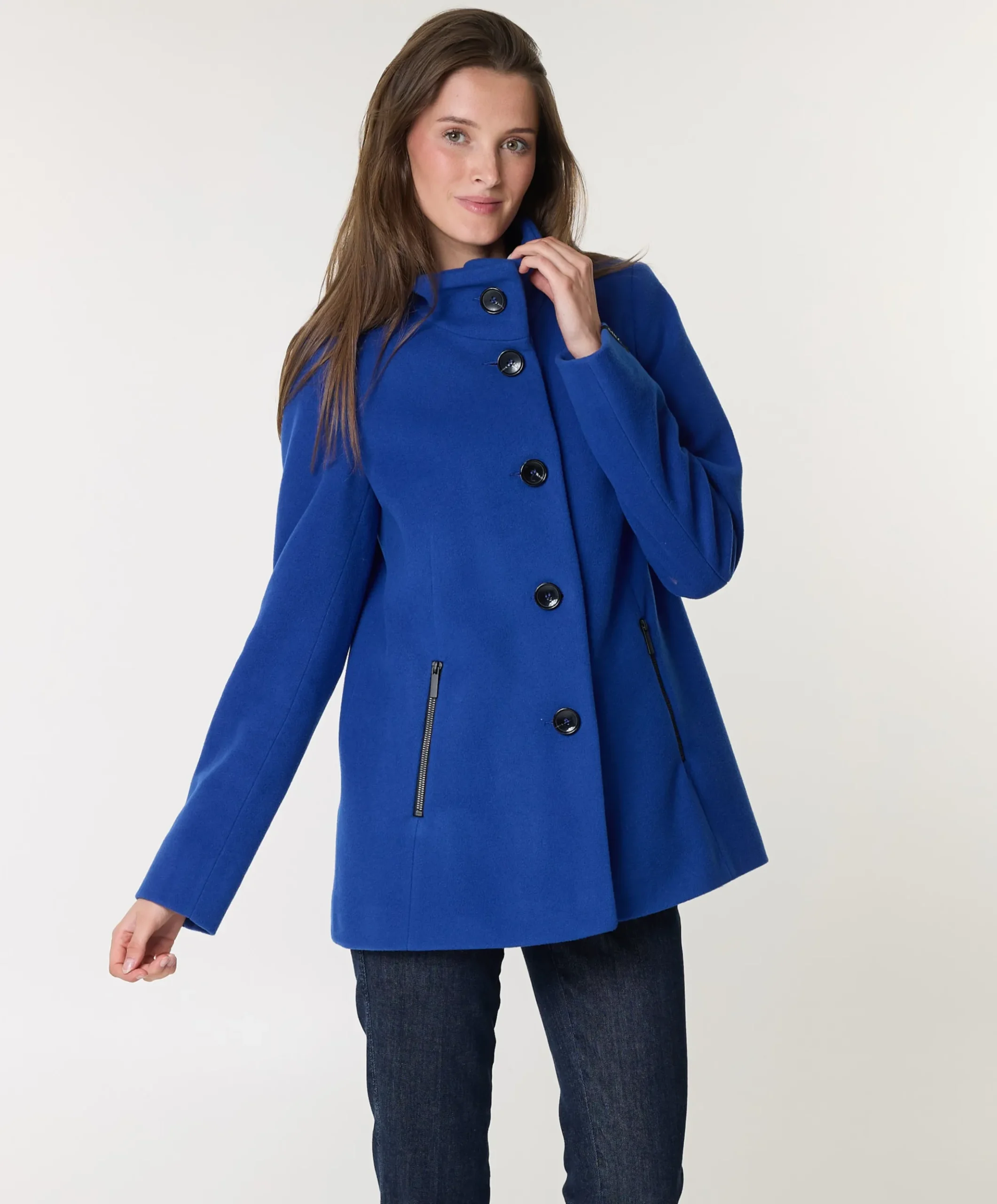 Dames jas blauw