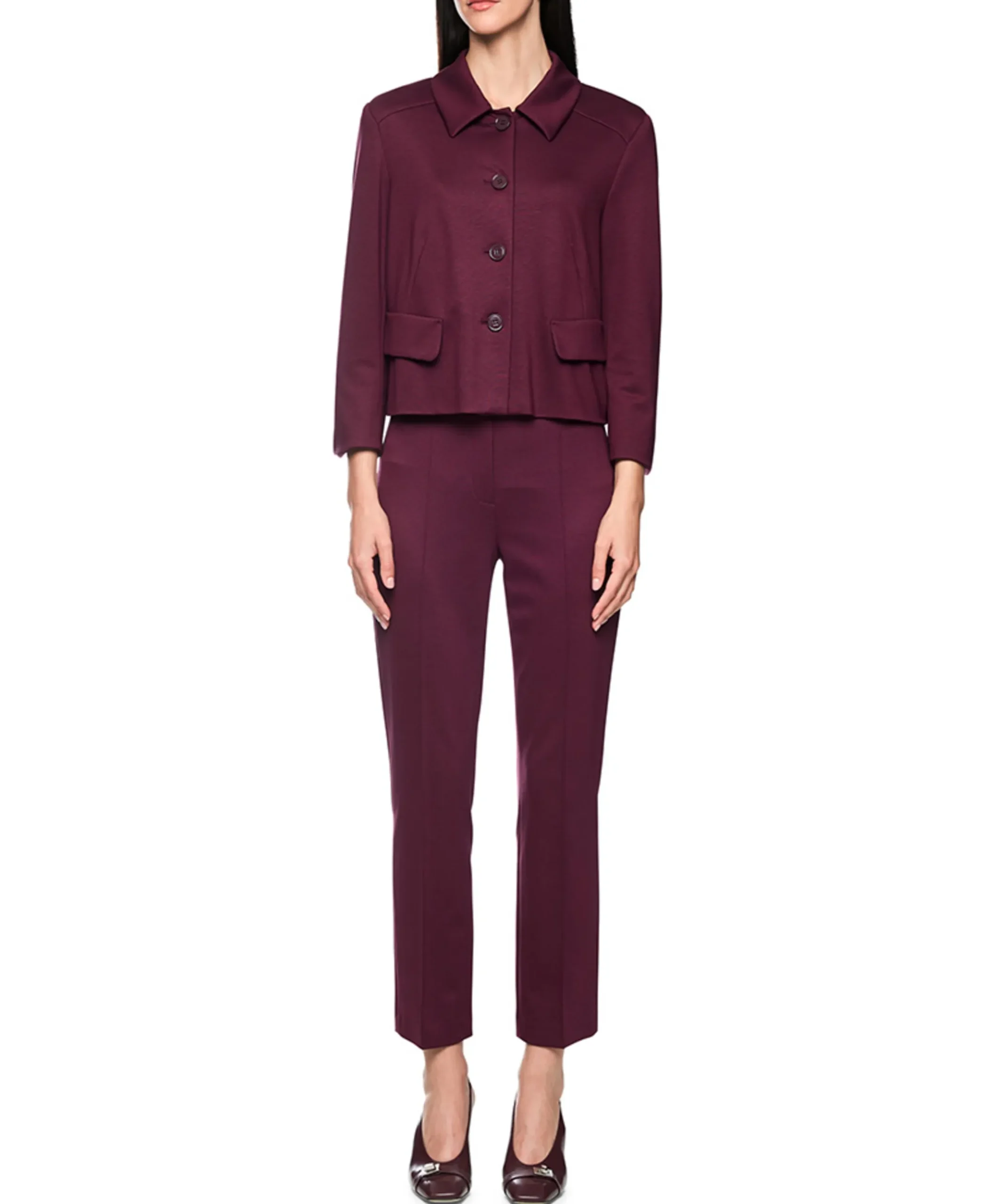 Dames jas bordeaux