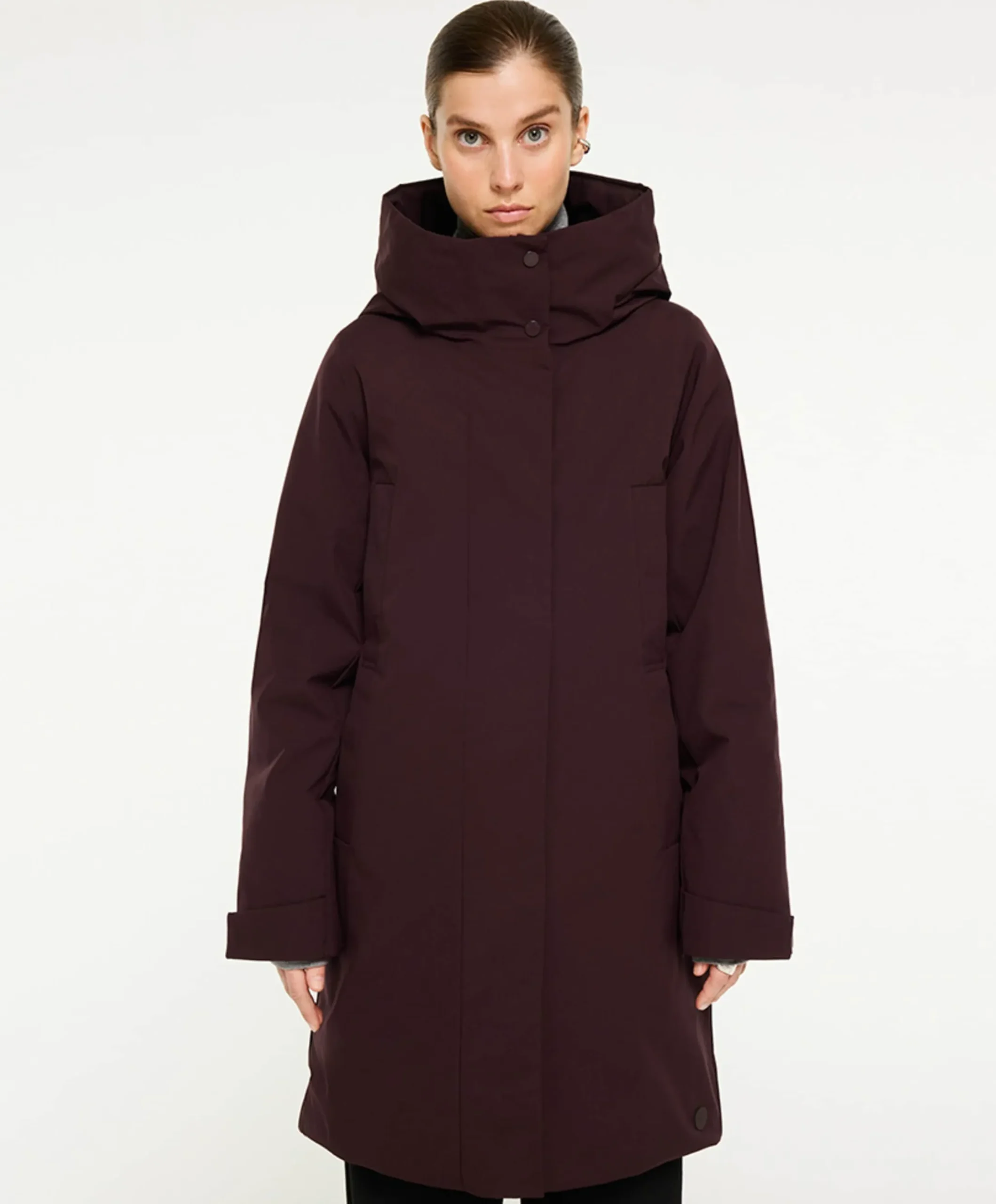 Dames jas bordeaux