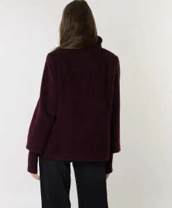 Dames jas bordeaux