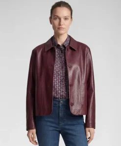 Dames jas bordeaux