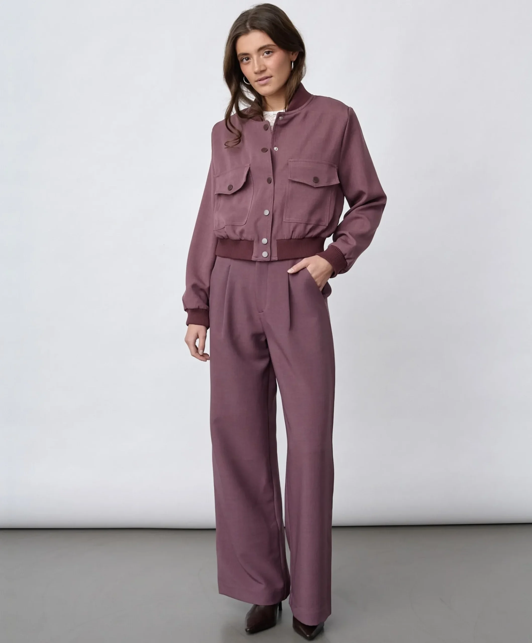 Dames jas bordeaux