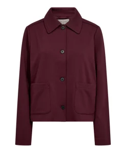 Dames jas bordeaux