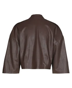 Dames jas bruin