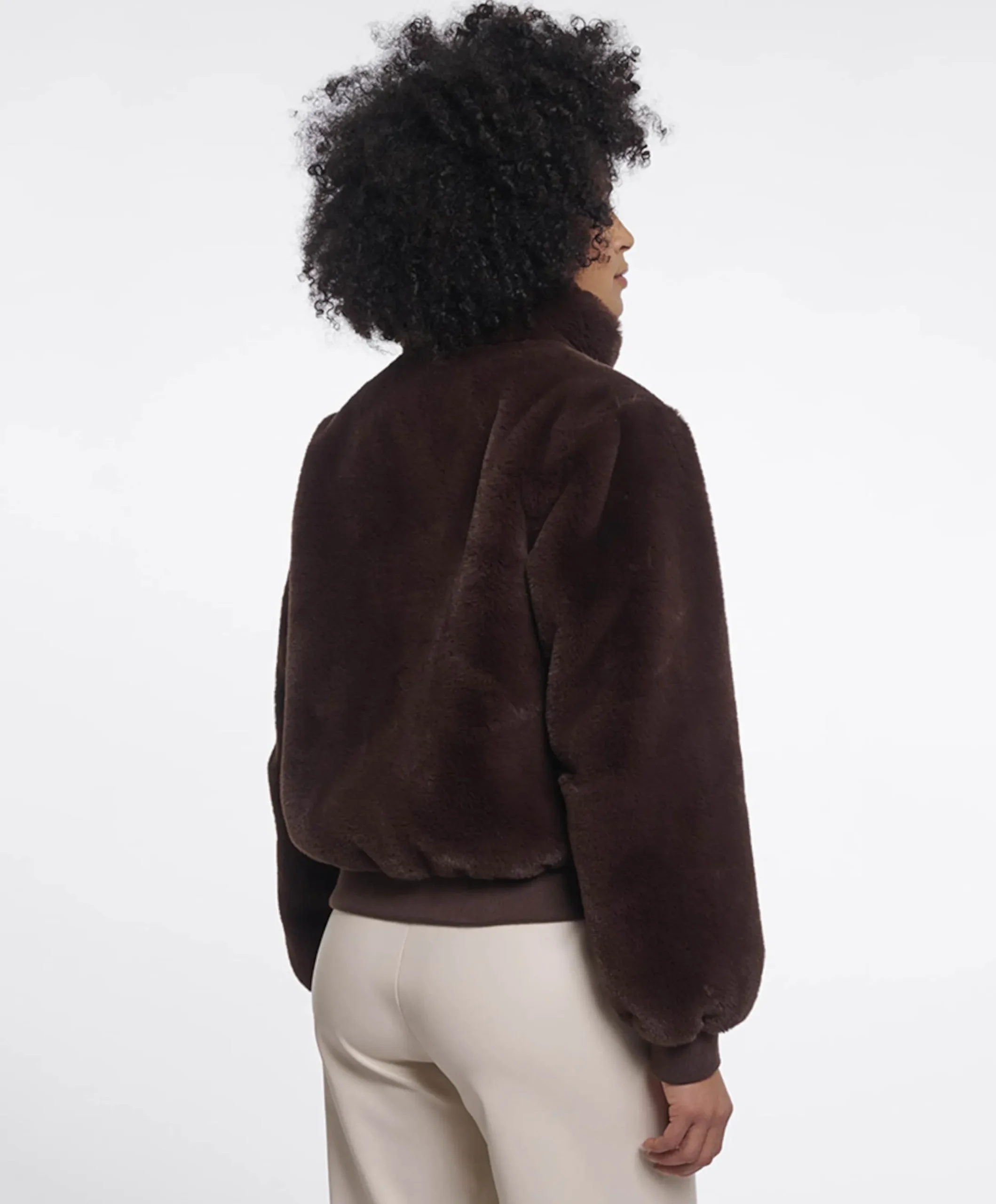 Dames jas bruin