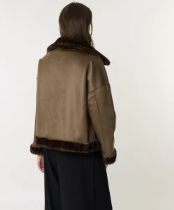 Dames jas bruin