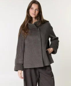 Dames jas bruin