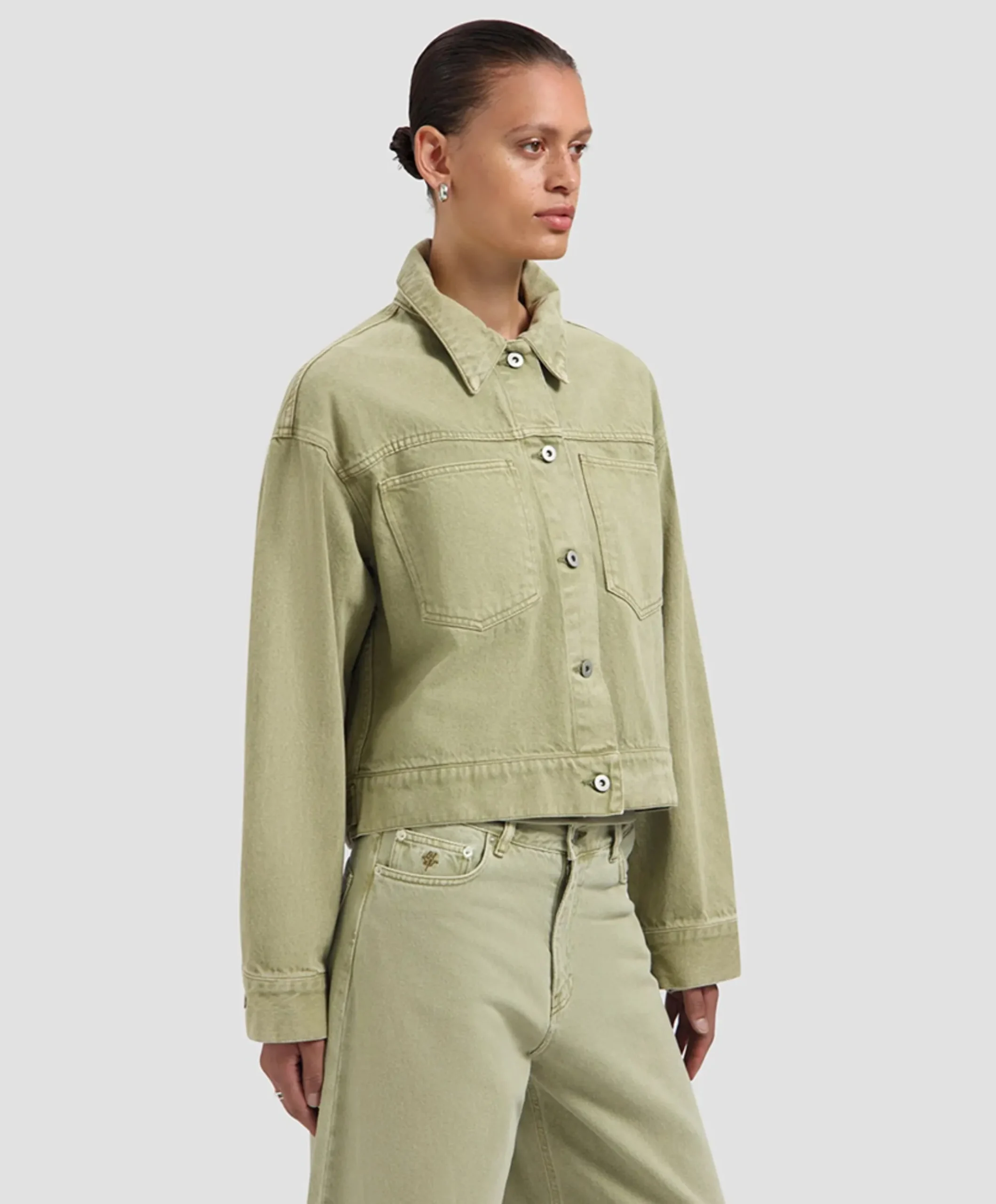 Dames jas groen