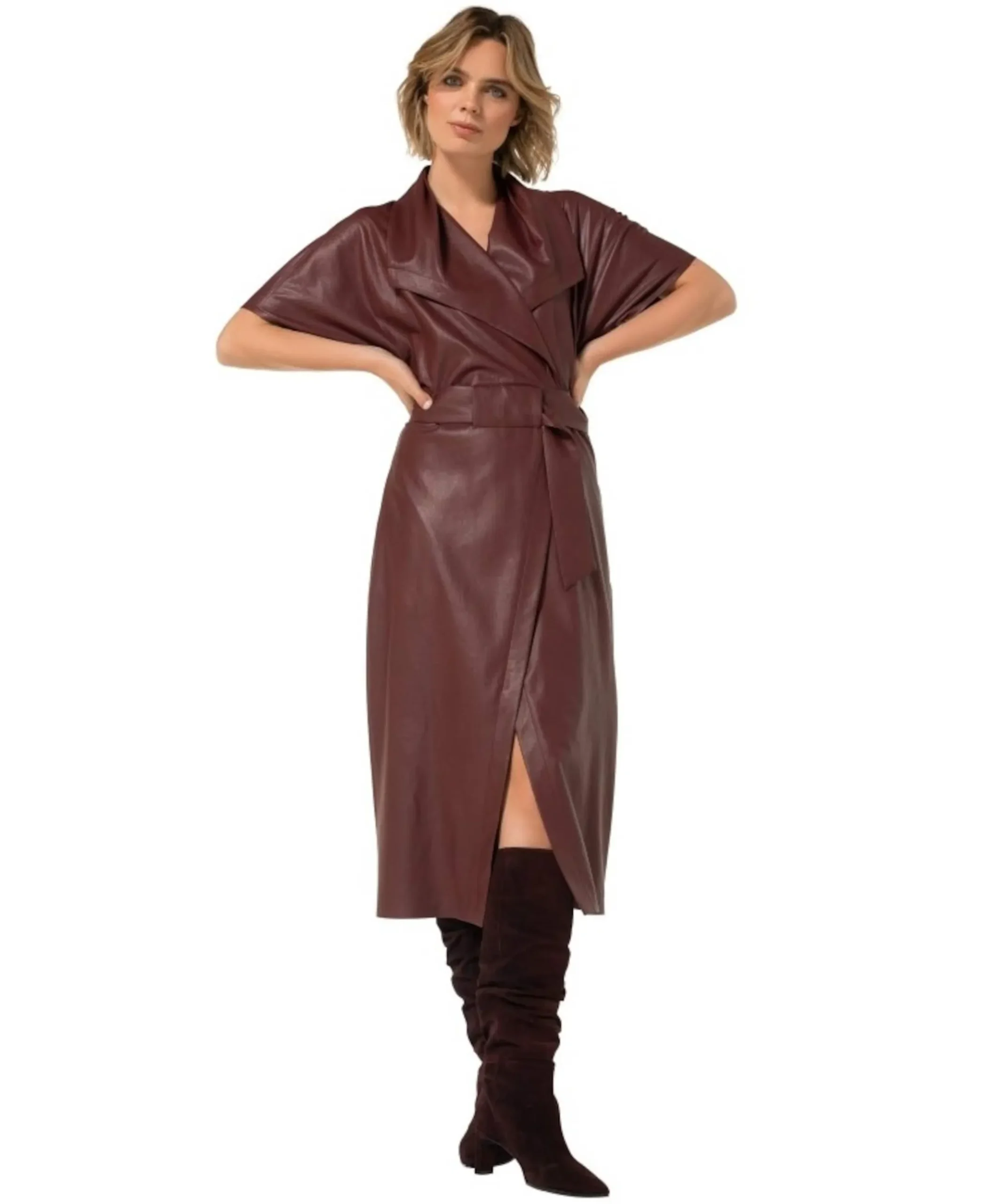 Dames jurk bordeaux