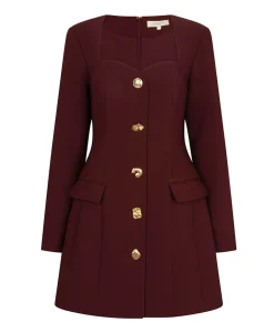 Dames jurk bordeaux