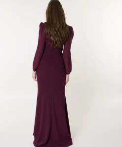 Dames jurk bordeaux